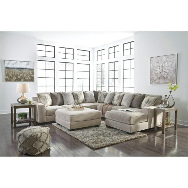 Contemporary 4-Piece Sectional With Right Chaise  |  Sofas Living Room Sectional Sofas