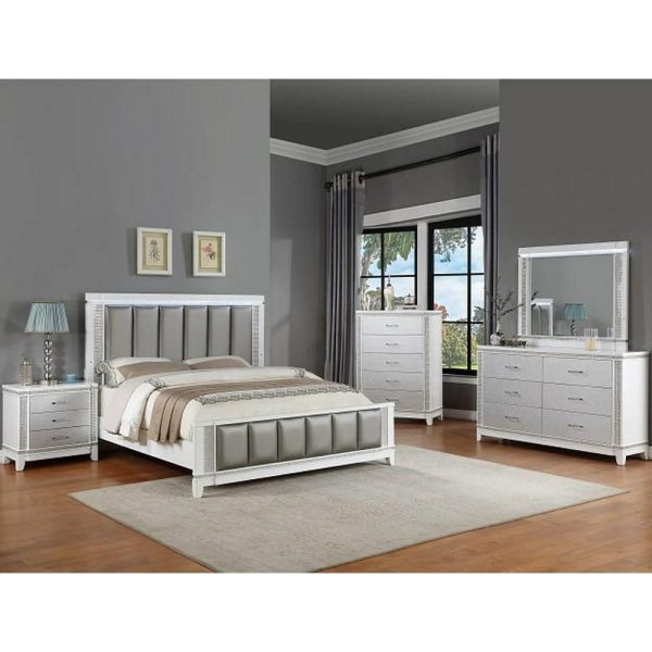 Contemporary 6-Drawer Dresser And Mirror Set  |  Mirrored Dressers Bedroom Mirrored Dressers