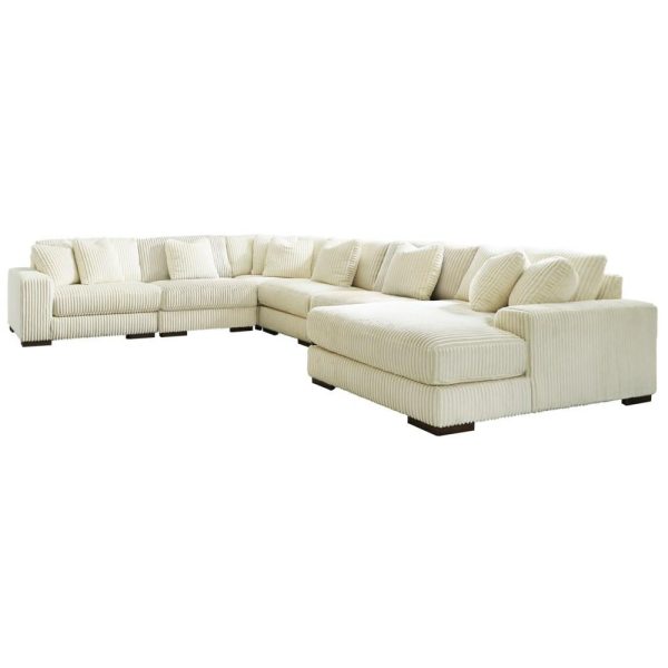 Contemporary 6-Piece Sectional Sofa With Right Facing Chaise  |  Sofas Living Room Sectional Sofas