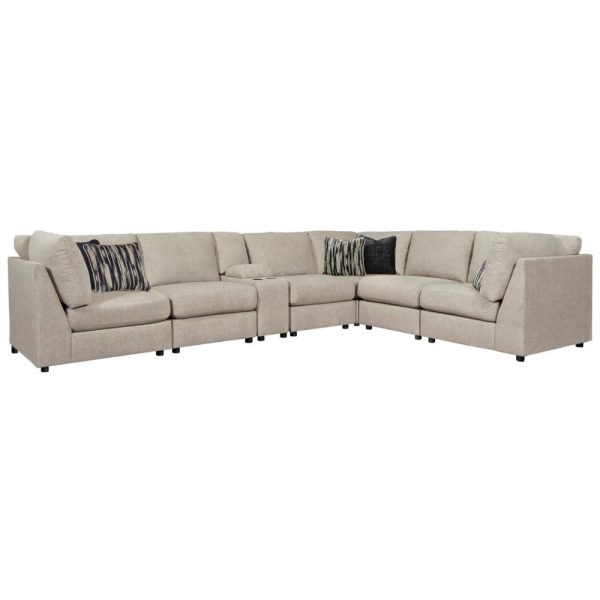 Contemporary 7-Piece Sectional With Storage Console  |  Sectional Sofas Living Room Sectional Sofas