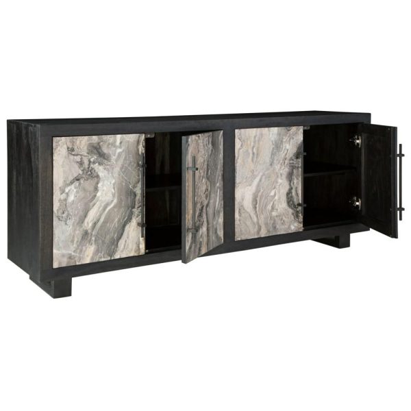 Contemporary Accent Cabinet With Faux Marble Doors  |  Accent Cabinets Accent Cabinets Accent Cabinets