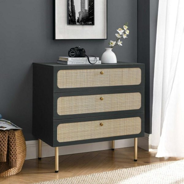 Contemporary Chaucer 3-Drawer Chest With Full Glide Drawers  |  Chest Of Drawers Bedroom Chest Of Drawers