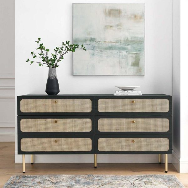 Contemporary Chaucer 6-Drawer Dresser With Full Glide Drawers  |  Dressers Bedroom Dressers