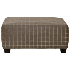 Contemporary Cocktail Ottoman With Block Feet  |  Ottomans Living Room Ottomans