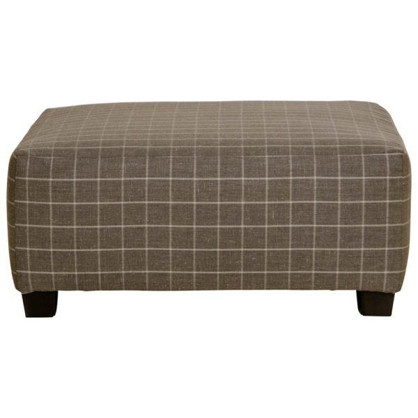 Contemporary Cocktail Ottoman With Block Feet  |  Ottomans Living Room Ottomans