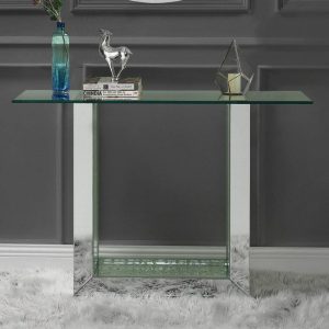 Contemporary Console Table With Mirrored Top  |  Sofa Tables Living Room Sofa Tables