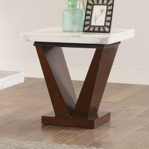 Contemporary End Table With Marble Top  |  End & Side Tables End & Side Tables End & Side Tables