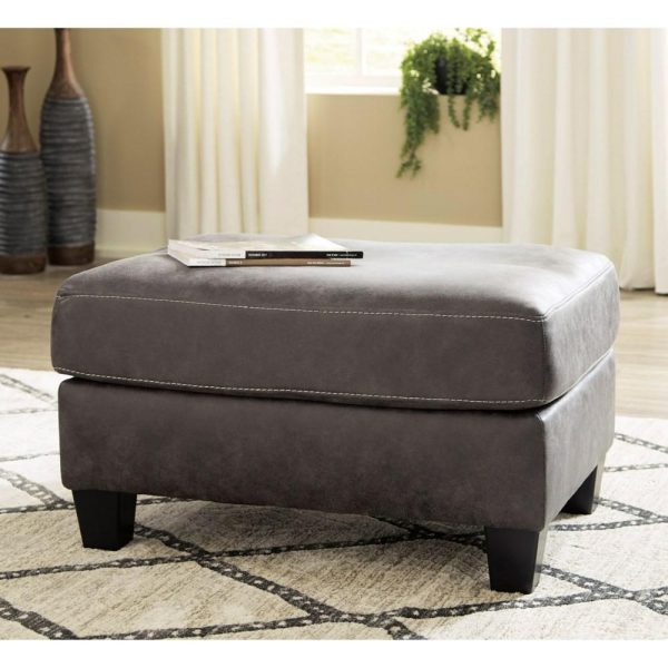 Contemporary Faux Leather Ottoman  |  Ottomans Living Room Ottomans