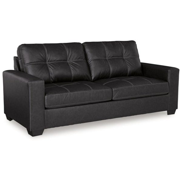 Contemporary Faux Leather Queen Sofa Sleeper  |  Sleeper Sofas Living Room Carbon