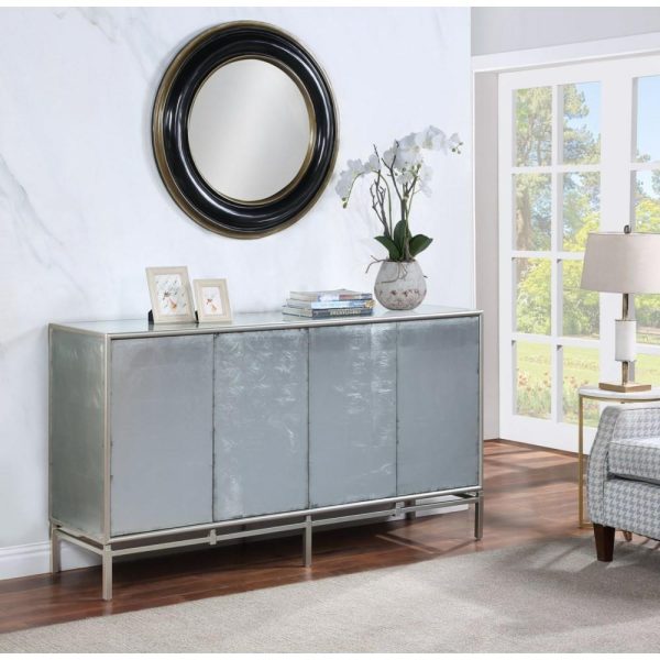 Contemporary Four Door Credenza  |  Accent Cabinets Accent Cabinets Accent Cabinets