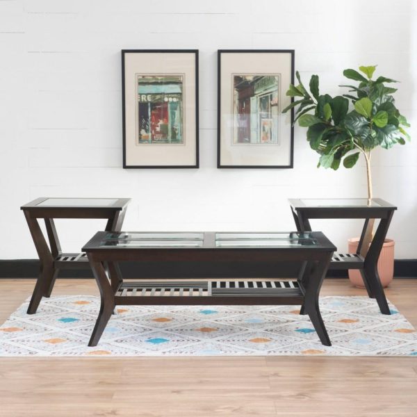 Contemporary Gilson 3-Piece Coffee And End Table Set  |  Occasional Table Sets Living Room Occasional Table Sets