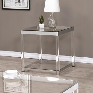 Contemporary Glass Top End Table With Acrylic Legs  |  End & Side Tables End & Side Tables End & Side Tables