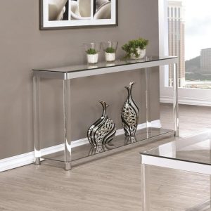 Contemporary Glass Top Sofa Table With Acrylic Legs  |  Sofa Tables Living Room Sofa Tables