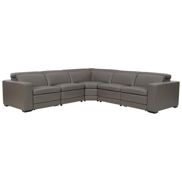 Contemporary Leather Match Power Reclining Sectional  |  Sectional Sofas Living Room Sectional Sofas