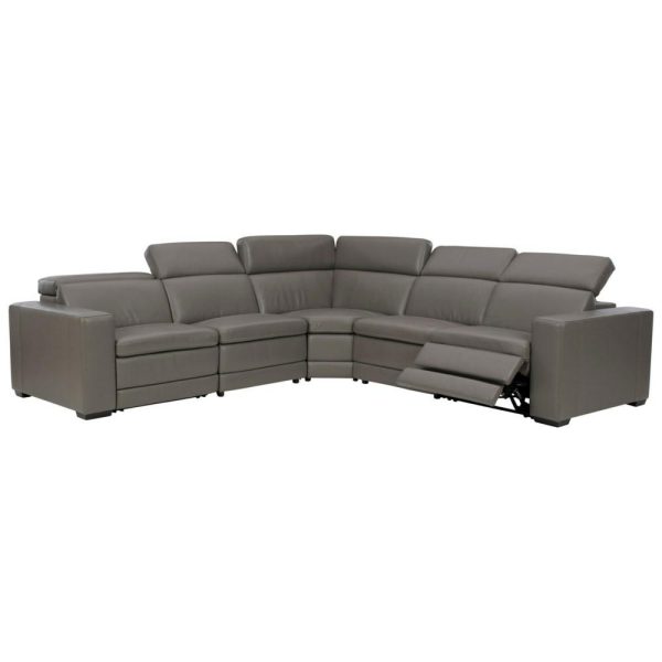 Contemporary Leather Match Power Reclining Sectional  |  Sectional Sofas Living Room Sectional Sofas