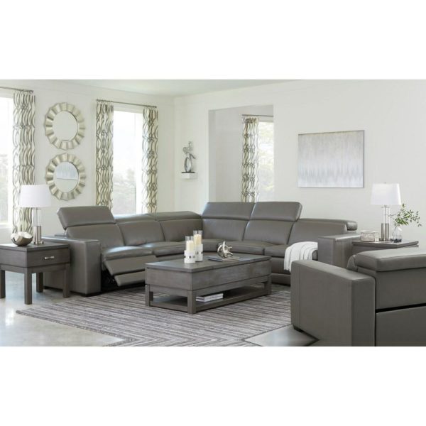 Contemporary Leather Match Power Reclining Sectional  |  Sectional Sofas Living Room Sectional Sofas