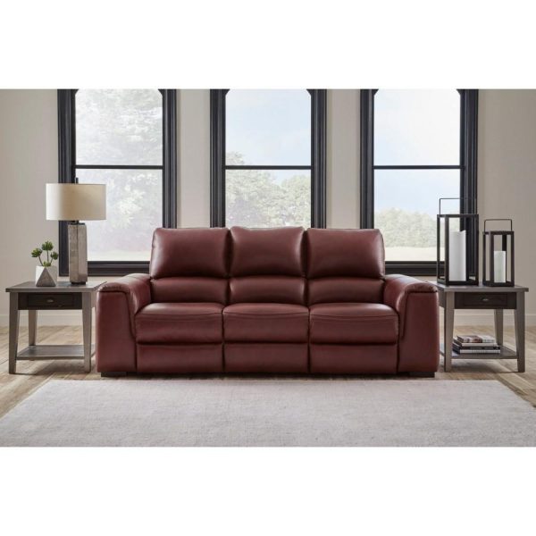 Contemporary Leather Match Power Reclining Sofa  |  Sofas Living Room Sofas