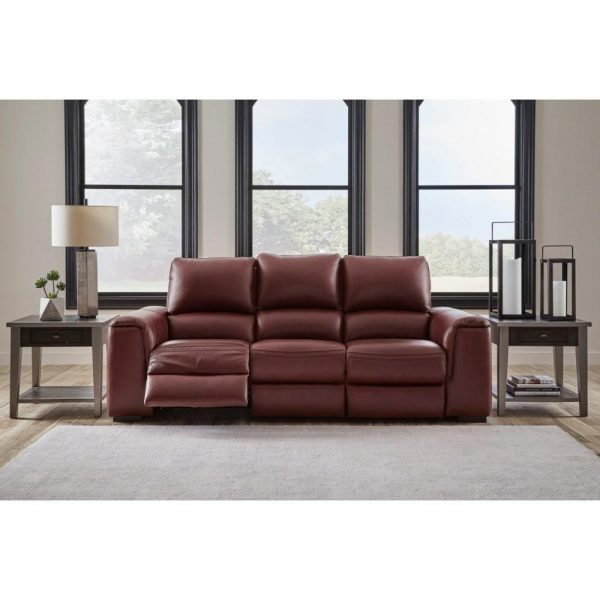 Contemporary Leather Match Power Reclining Sofa  |  Sofas Living Room Sofas