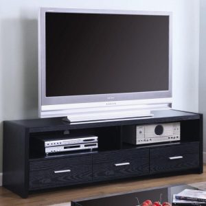 Contemporary Media Console With Shelves And Drawers  |  Tv Stands Living Room Tv Stands