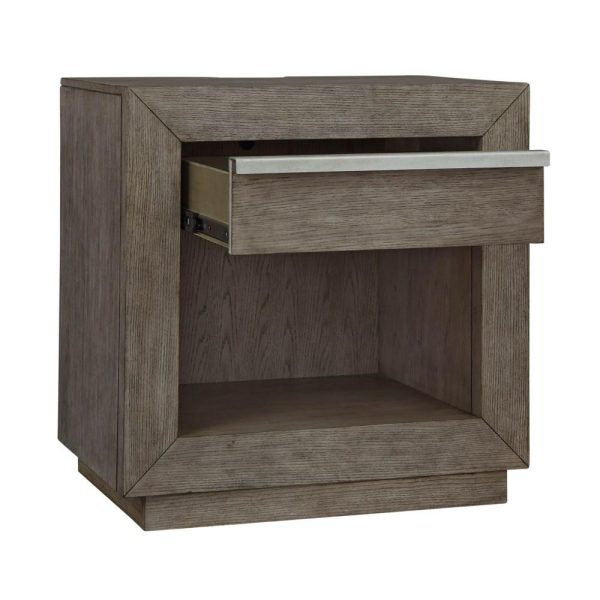 Contemporary Nightstand With Soft-Close Drawers, Outlet, & Usb Charging  |  Nightstands Bedroom Nightstands