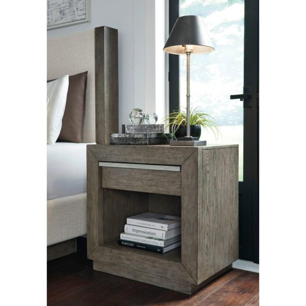 Contemporary Nightstand With Soft-Close Drawers, Outlet, & Usb Charging  |  Nightstands Bedroom Nightstands