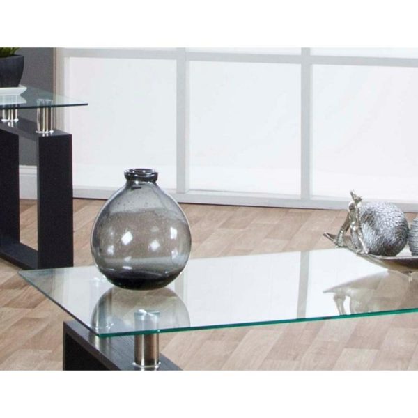 Contemporary Occasional Table 3-Pack With Glass Tops  |  Occasional Table Sets Living Room Occasional Table Sets