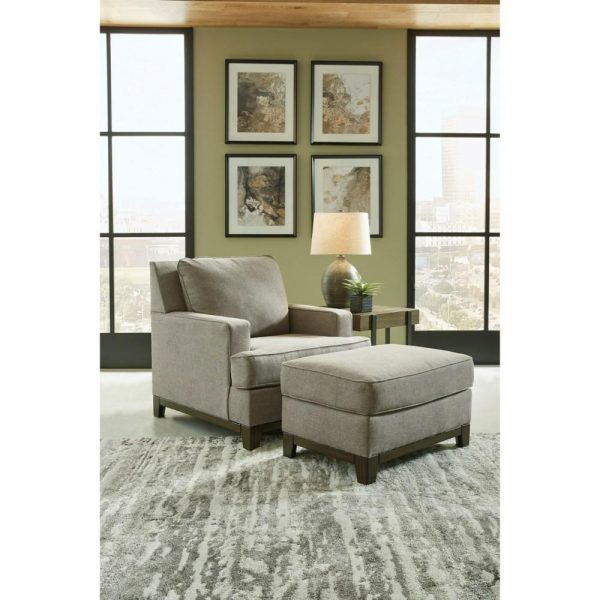 Contemporary Ottoman With Exposed Rail Base  |  Ottomans Living Room Ottomans