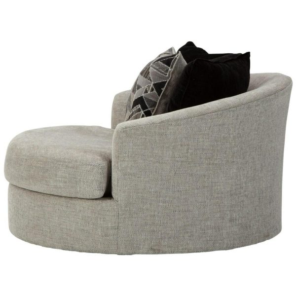 Contemporary Oversized Round Swivel Chair  |  Living Room Chairs Living Room Living Room Chairs