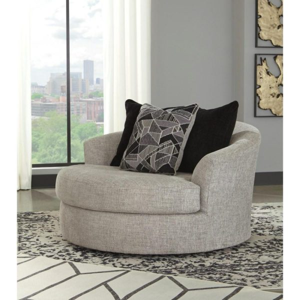 Contemporary Oversized Round Swivel Chair  |  Living Room Chairs Living Room Living Room Chairs