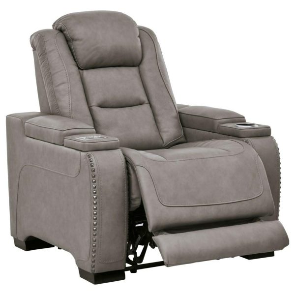 Contemporary Power Recliner With Adjustable Headrest And Lumbar Support  |  Recliners Living Room Recliners