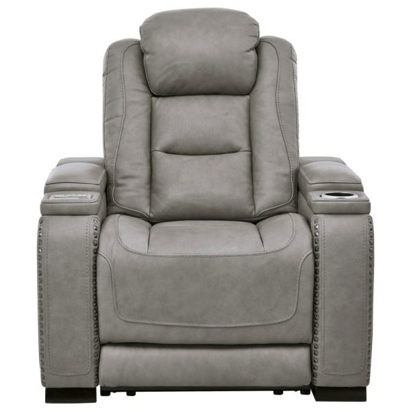 Contemporary Power Recliner With Adjustable Headrest And Lumbar Support  |  Recliners Living Room Recliners