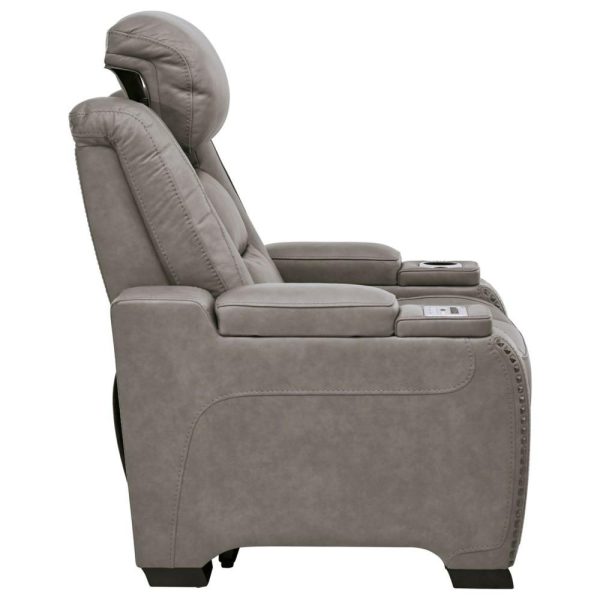 Contemporary Power Recliner With Adjustable Headrest And Lumbar Support  |  Recliners Living Room Recliners