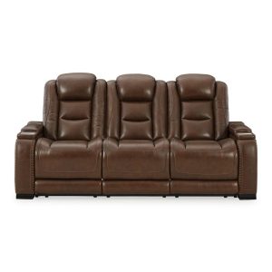 Contemporary Power Reclining Sofa With Adjustable Headrest And Lumbar Support  |  Sofas Living Room Sofas