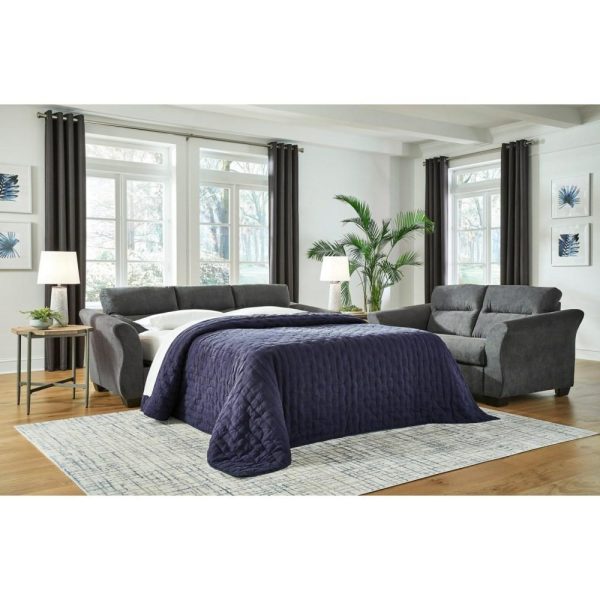 Contemporary Queen Sofa Sleeper With Flare Tapered Arms  |  Sleeper Sofas Living Room Sleeper Sofas