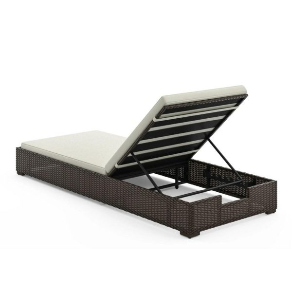 Contemporary Reclining Chaise Lounge With Stain And Fade Resistant Cushions  |  Chaises Chaises Chaises