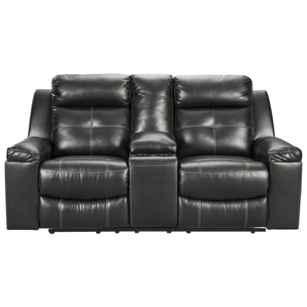 Contemporary Reclining High Back Loveseat With Storage Console  |  Reclining Loveseats Living Room Reclining Loveseats