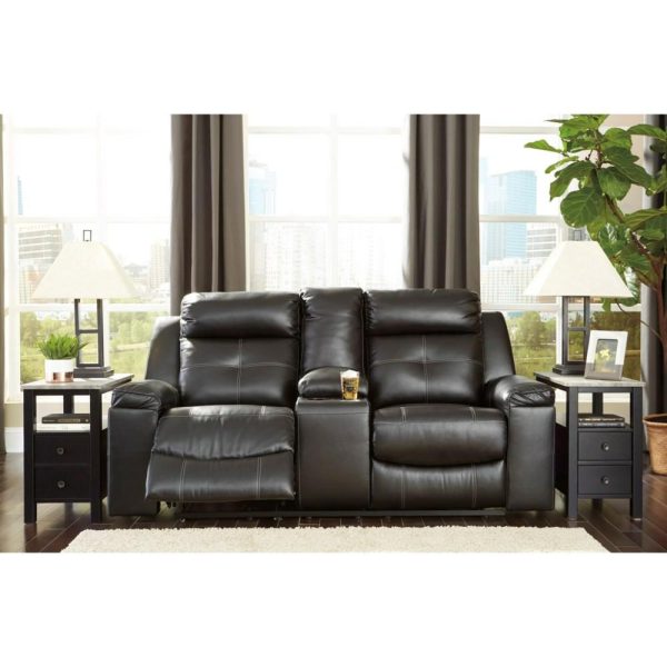 Contemporary Reclining High Back Loveseat With Storage Console  |  Reclining Loveseats Living Room Reclining Loveseats