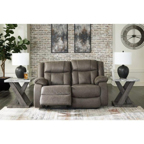 Contemporary Reclining Loveseat With Pillow Armrests  |  Reclining Loveseats Living Room Reclining Loveseats