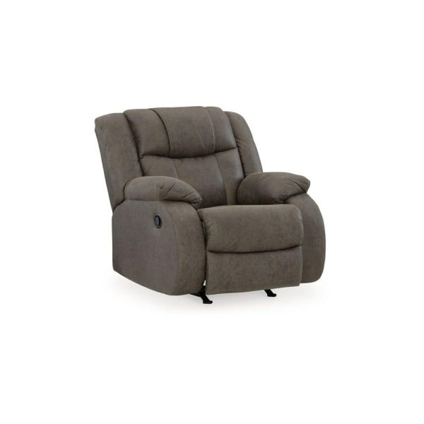 Contemporary Rocker Recliner With Pillow Armrests  |  Recliners Living Room Recliners