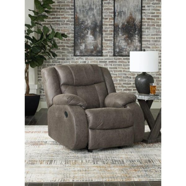 Contemporary Rocker Recliner With Pillow Armrests  |  Recliners Living Room Recliners