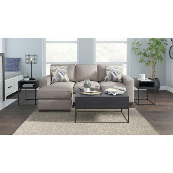 Contemporary Sofa Chaise With Reversible Ottoman  |  Sectional Sofas Living Room Sectional Sofas