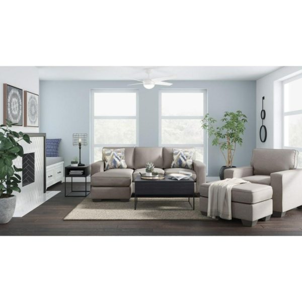 Contemporary Sofa Chaise With Reversible Ottoman  |  Sectional Sofas Living Room Sectional Sofas