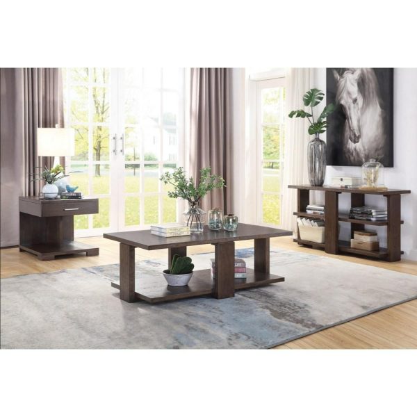 Contemporary Sofa Table With Open Shelves  |  Sofa Tables Living Room Sofa Tables