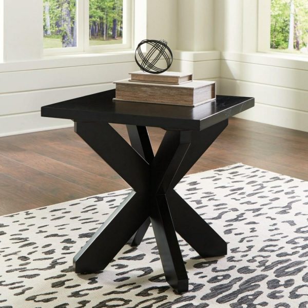 Contemporary Square End Table In Black Finish  |  End & Side Tables End & Side Tables End & Side Tables