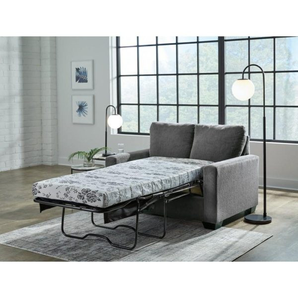 Contemporary Twin Sleeper Sofa With Track Arms  |  Sleeper Sofas Living Room Sleeper Sofas