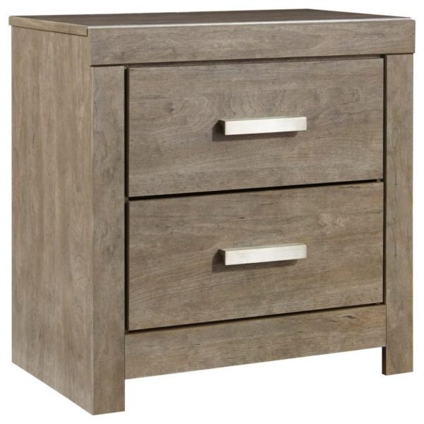 Contemporary Two Drawer Night Stand With Usb Ports  |  Nightstands Bedroom Nightstands