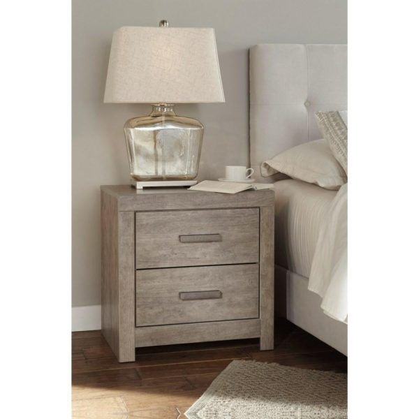 Contemporary Two Drawer Night Stand With Usb Ports  |  Nightstands Bedroom Nightstands