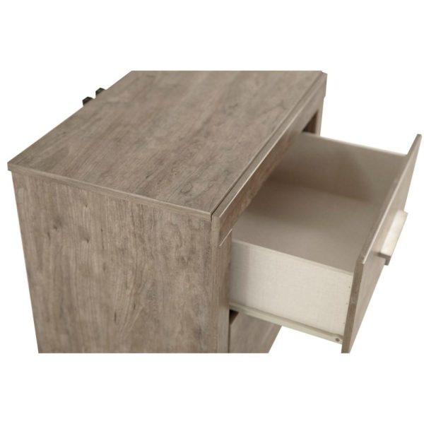 Contemporary Two Drawer Night Stand With Usb Ports  |  Nightstands Bedroom Nightstands