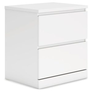 Contemporary Two-Drawer Nightstand  |  Nightstands Bedroom Nightstands