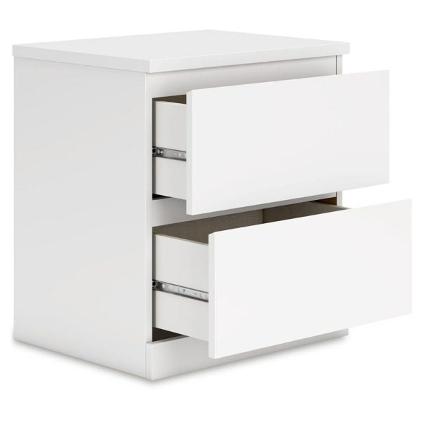 Contemporary Two-Drawer Nightstand  |  Nightstands Bedroom Nightstands